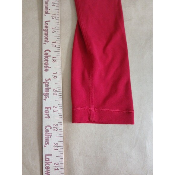 Athleta Chit Chat Tight Leggings Girls M Red High Rise Athleisure Activewear - Picture 3 of 8